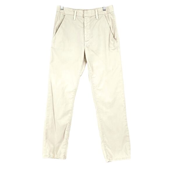 Mother The Straight Ankle Shaker Prep Pants Size 27 Preppy Classic Ivory Chino - Picture 1 of 11